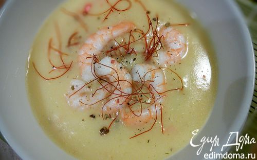 Рецепт Картофельный крем-суп с креветками