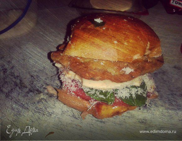 Бургер с куриной котлетой Бургер с куриной котлетой