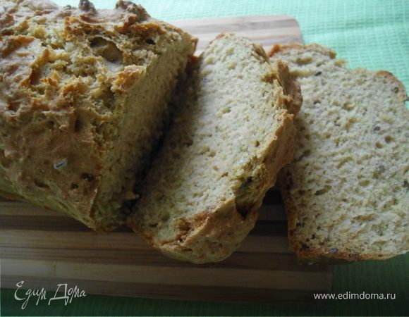 Содовый хлеб "Полезный" и домашний плавленый сыр с травами Содовый хлеб "Полезный" и домашний плавленый сыр с травами