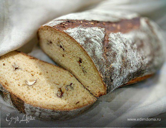 Хлеб на печеных яблоках с орешками Хлеб на печеных яблоках с орешками