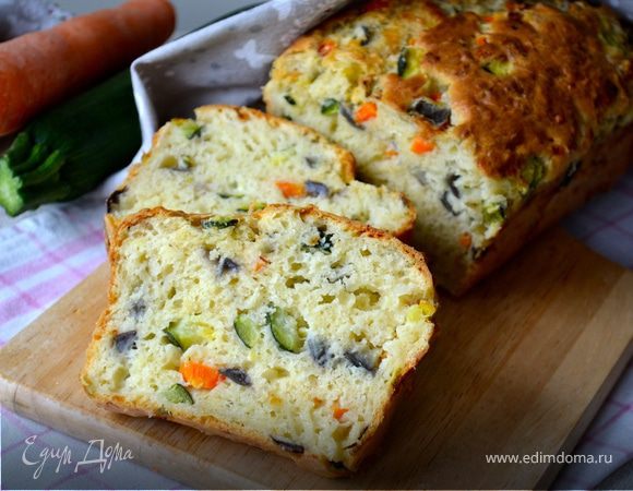 Закусочный кекс с овощами Закусочный кекс с овощами