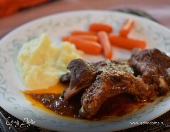 Тающие ребрышки в соусе барбекю