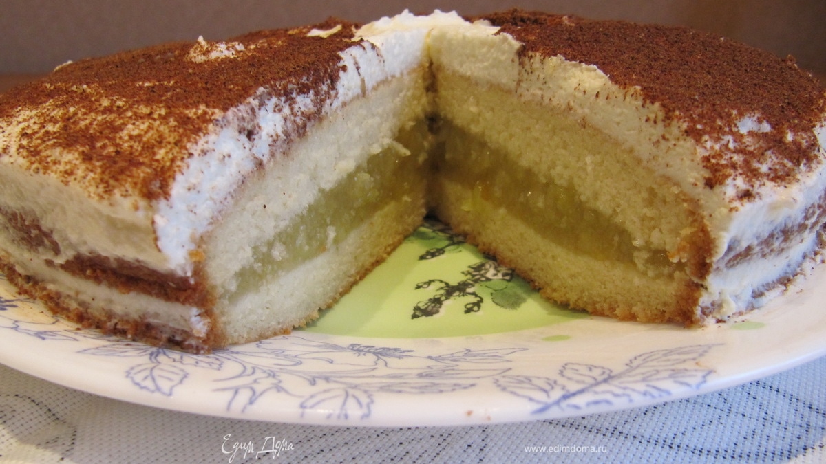 Яблочный торт-пирог с корицей