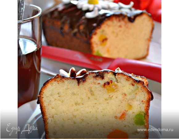 Влажный творожный кекс с цукатами Влажный творожный кекс с цукатами