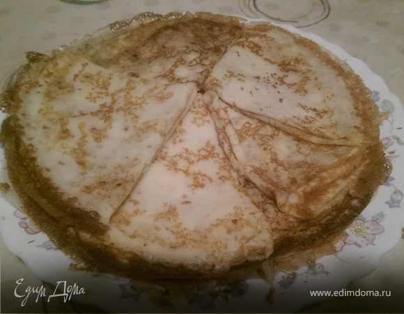 Собственный рецепт блинов на молоке, сливках и кипятке Собственный рецепт блинов на молоке, сливках и кипятке