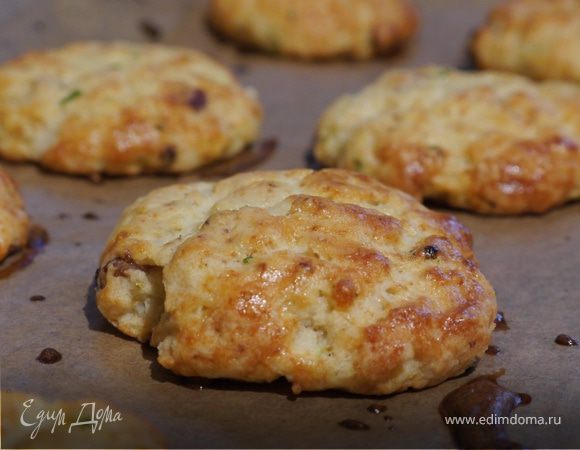 Картофельное печенье с сыром и грудинкой Картофельное печенье с сыром и грудинкой