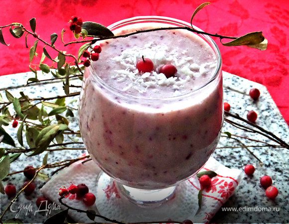 Брусничный смузи