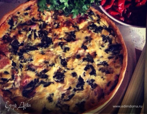 Киш со шпинатом и беконом Киш со шпинатом и беконом