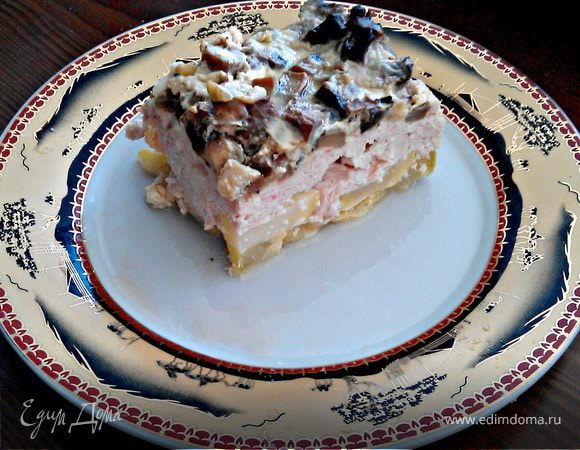 Куриная запеканка с грибами и кабачками Куриная запеканка с грибами и кабачками