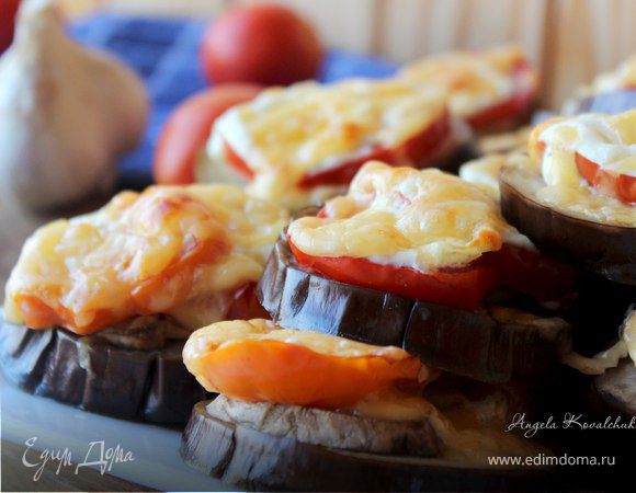 Запеченные баклажанные столбики Запеченные баклажанные столбики