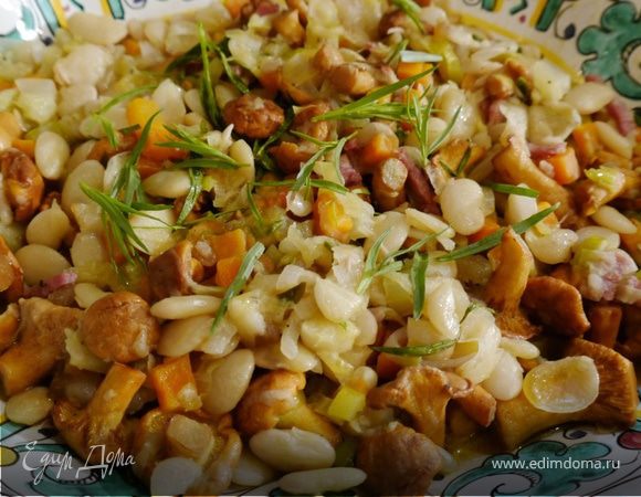 Фасоль с грибами и шалфеем Фасоль с грибами и шалфеем