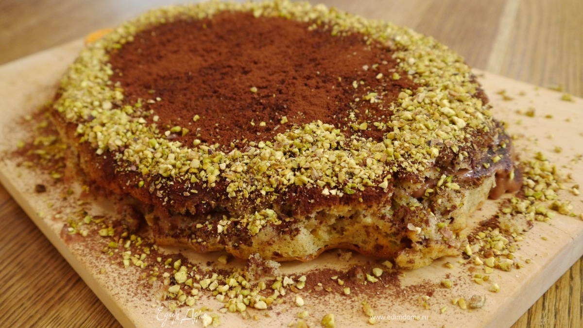 Шоколадно-фисташковый пирог