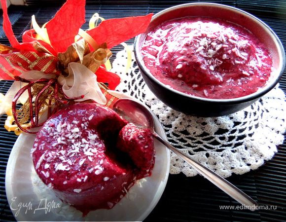 Cорбе из чёрной смородины на йогурте Cорбе из чёрной смородины на йогурте