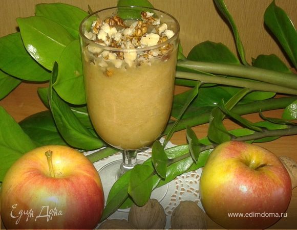 Капустно-яблочный нутрибласт с грецкими орешками Капустно-яблочный нутрибласт с грецкими орешками