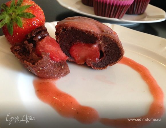 Кексы с клубникой Кексы с клубникой