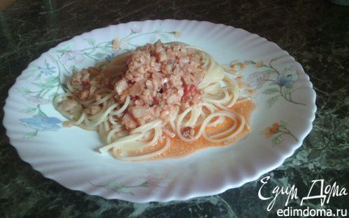 Рецепт Спагетти с рыбным филе