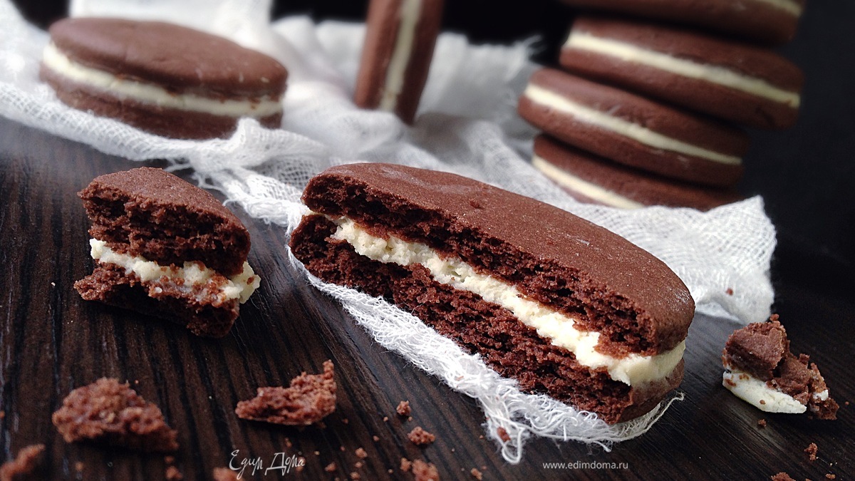 Шоколадное печенье а-ля «Орео»