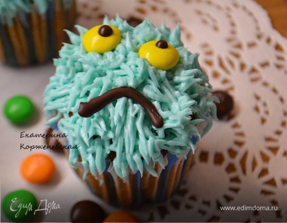 Тыквенные маффины с кремом "Монстрики" Тыквенные маффины с кремом "Монстрики"