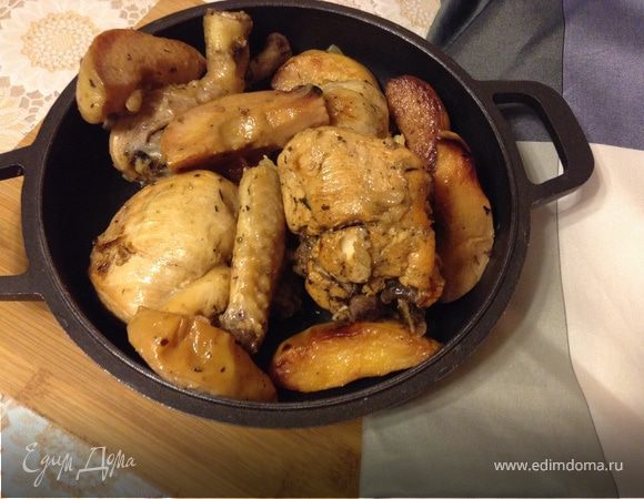 Курица с айвой в сидре Курица с айвой в сидре