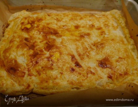 Слоеный пирог с грибами