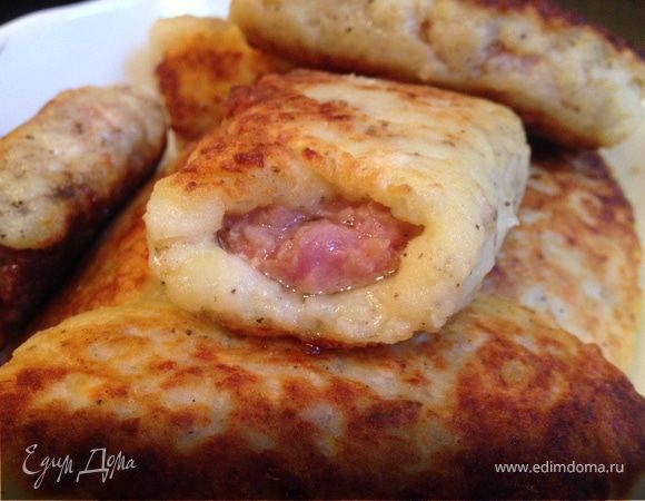 Картофельные рулетики с фаршем