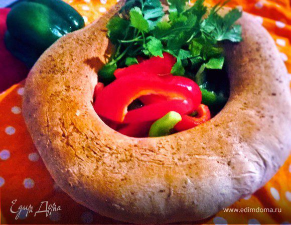 Хлеб с луком и чесноком 