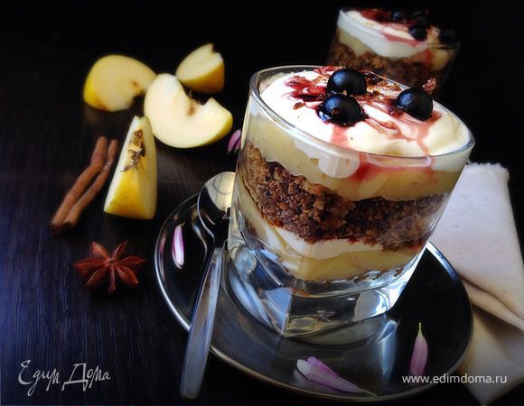 Яблочный десерт "Крестьянки под вуалью" Яблочный десерт "Крестьянки под вуалью"