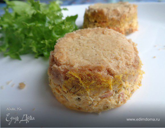 Тыквенные мини-чизкейки с лососем Тыквенные мини-чизкейки с лососем