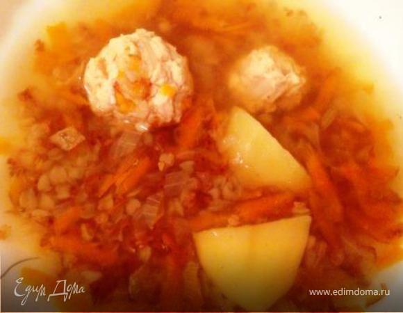 Гречневый суп с фрикадельками Гречневый суп с фрикадельками