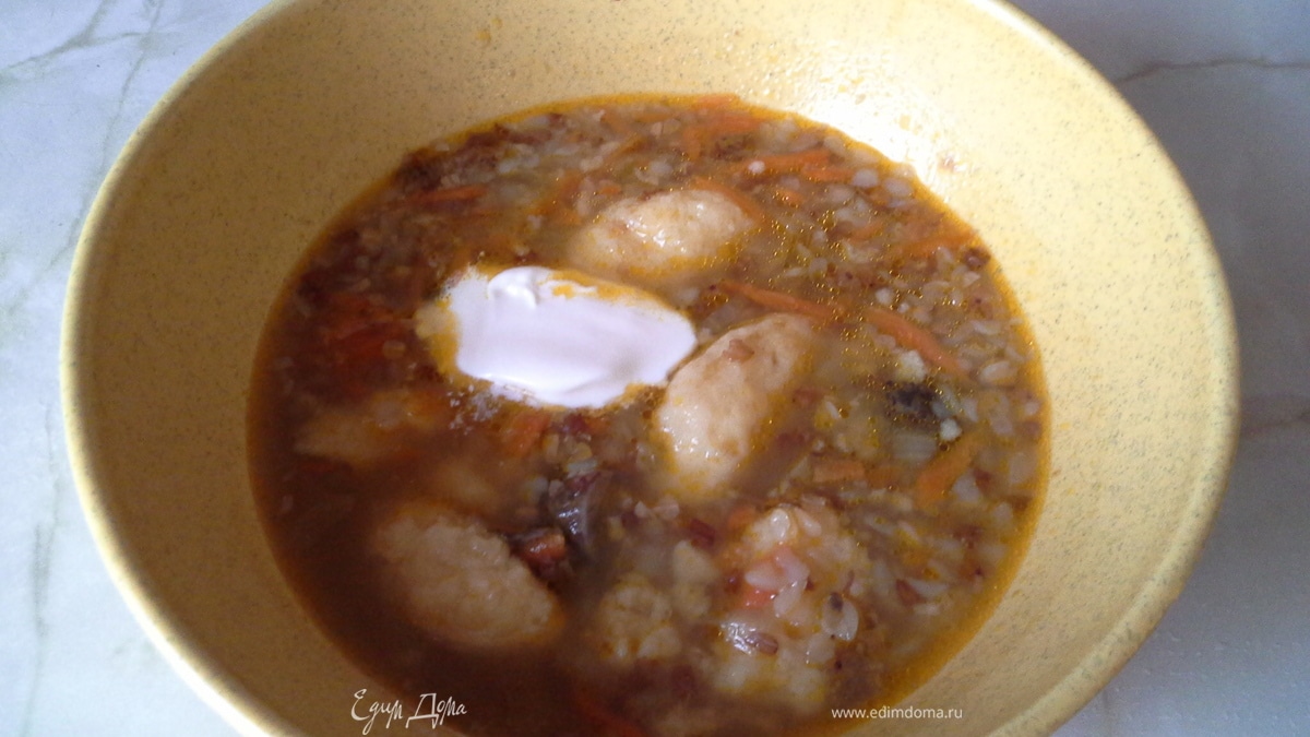 Грибной суп с картофельными клецками