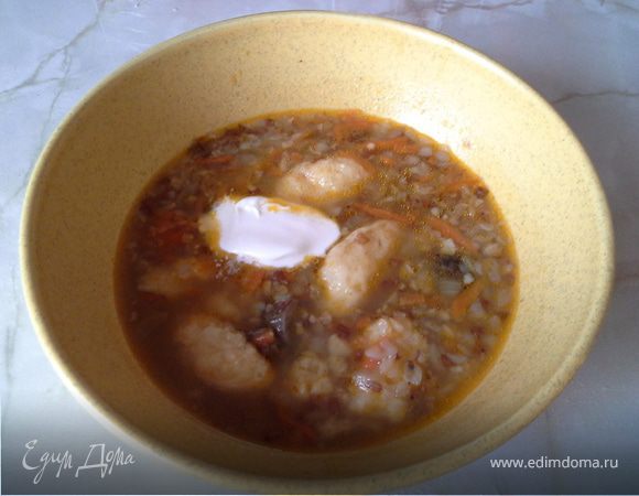 Грибной суп с картофельными клецками