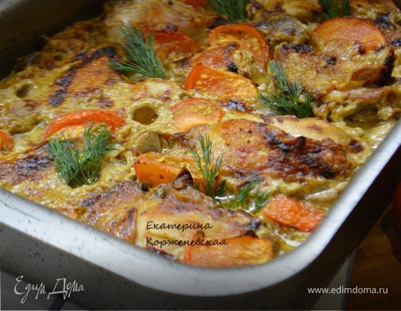 Курица в сливочно-горчичном соусе 