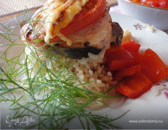 Рыба на подушке из риса Рыба на подушке из риса