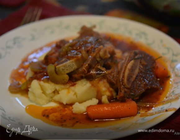 Тушеные ребрышки с овощами