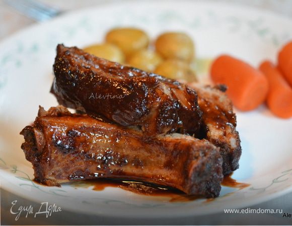 Свиные ребрышки в чили соусе