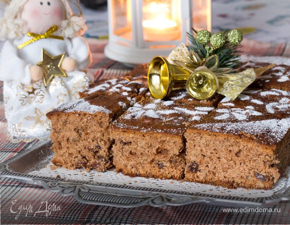 Медовая пряная коврижка с грецкими орехами Медовая пряная коврижка с грецкими орехами