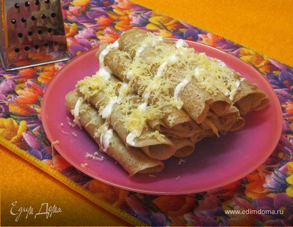 Блинчики гречневые с сыром