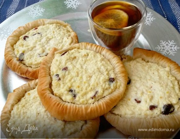 Творожные ватрушки из теста фило Творожные ватрушки из теста фило