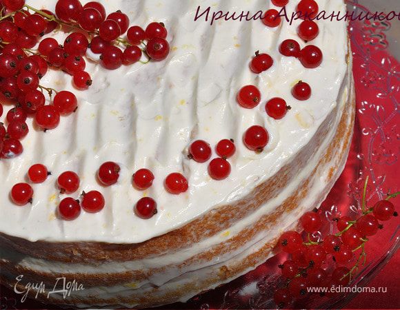 Голый торт с красной смородиной Голый торт с красной смородиной