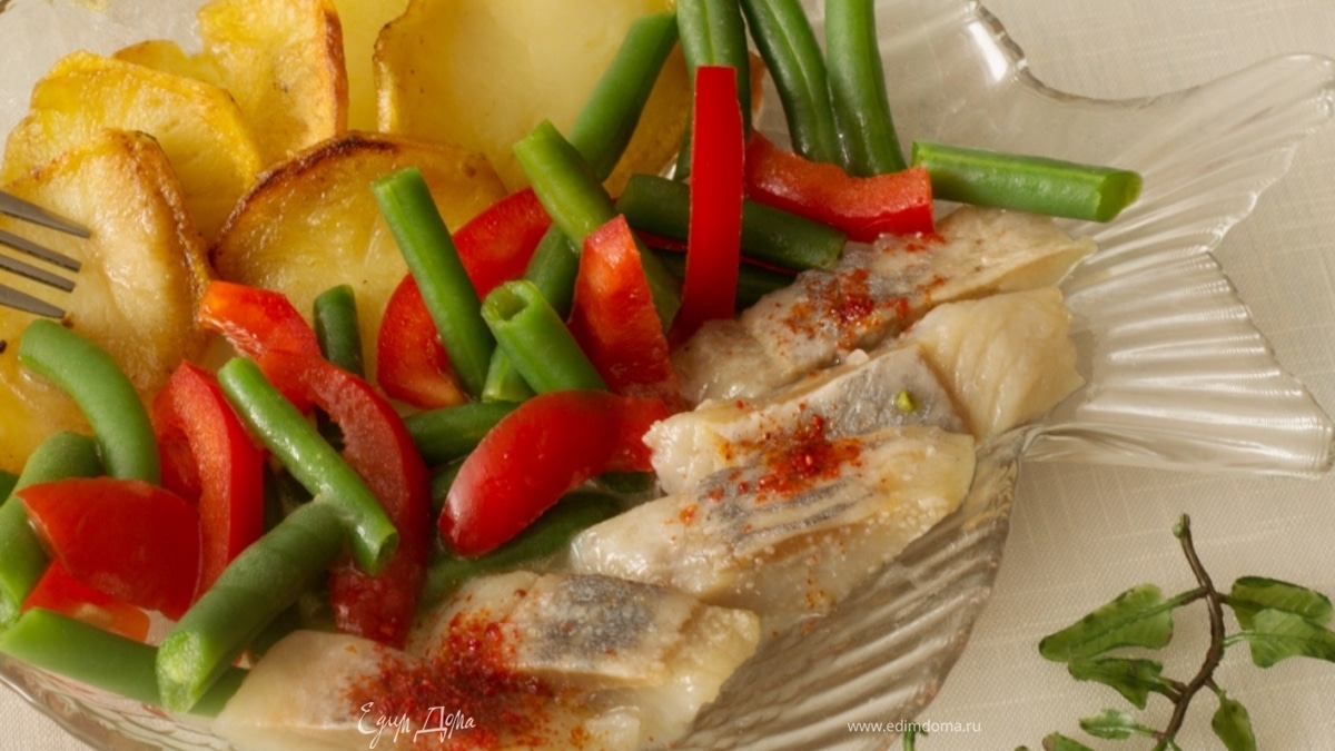 Селедочный салат с постной заправкой