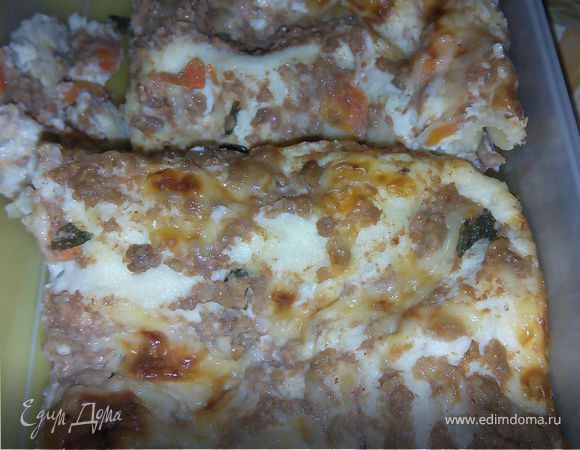 Лазанья с соусами Болоньезе и Бешамель Лазанья с соусами Болоньезе и Бешамель