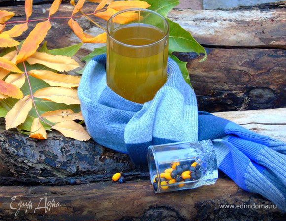 Можжевелово-облепиховый чай с изюмом 