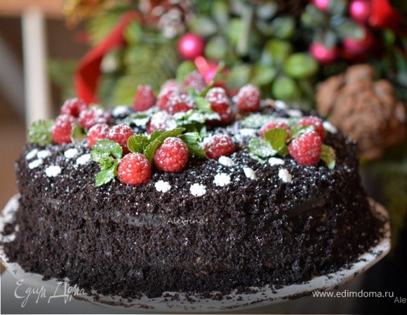 Шоколадный торт с клюквой Шоколадный торт с клюквой