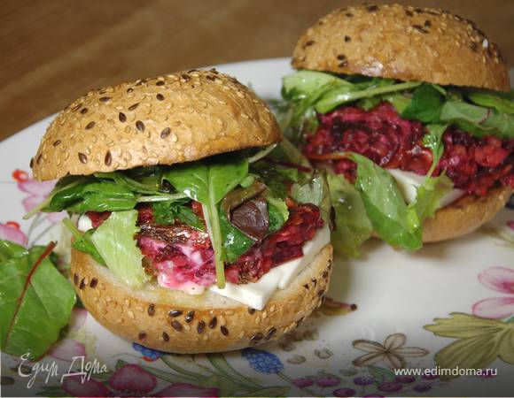 Свекольно-чечевичные бургеры 