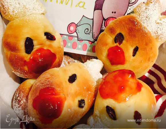Рождественские булочки "Рудольф"