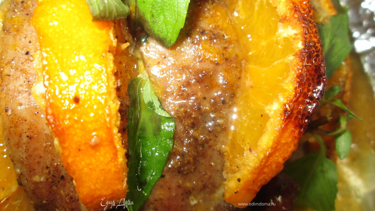 Жаркое из индейки с мандаринами