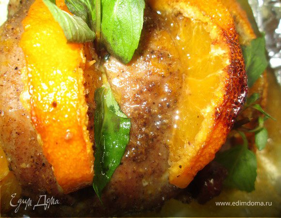 Жаркое из индейки с мандаринами