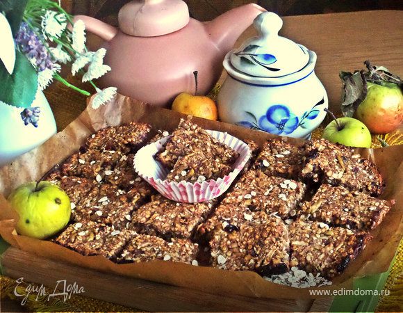 Овсяные батончики с бананом, яблоком и имбирём Овсяные батончики с бананом, яблоком и имбирём