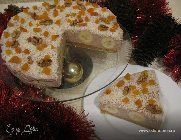 Шоколадно-сливочный торт с бананами Шоколадно-сливочный торт с бананами