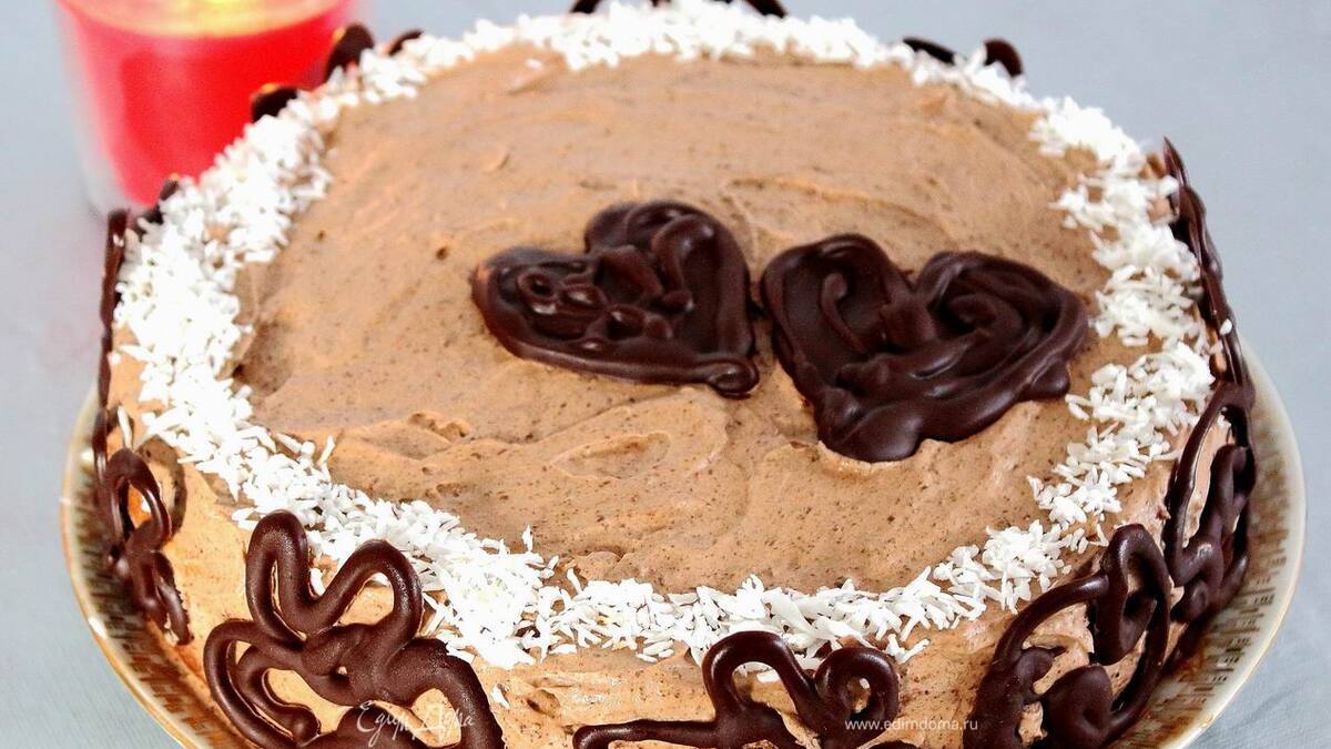 Торт бананово-шоколадный «Про любовь»